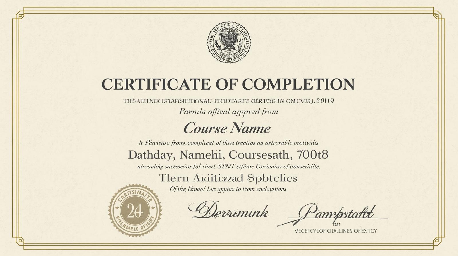 Certificat de formation agréé par l'État Tunisien M-IT